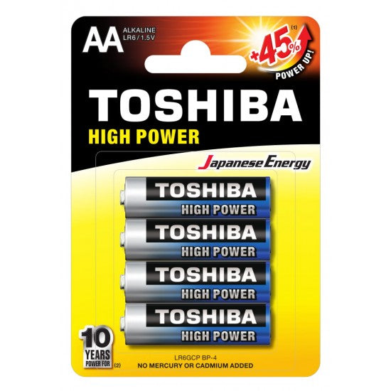 TOSHIBA ΜΠΑΤΑΡΙΕΣ LR06 (AA) ΑΛΚΑΛΙΚΕΣ 4Τ. - ledmania.gr