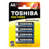 TOSHIBA ΜΠΑΤΑΡΙΕΣ LR06 (AA) ΑΛΚΑΛΙΚΕΣ 4Τ. - ledmania.gr