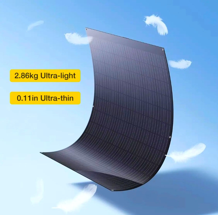 220 Watt-12volt Εύκαμπτο Μονοκρυσταλλικό Flexible Ηλιακό Πάνελ λεπτής μεμβράνης 260 μοιρών -τεμ.1 - ledmania.gr