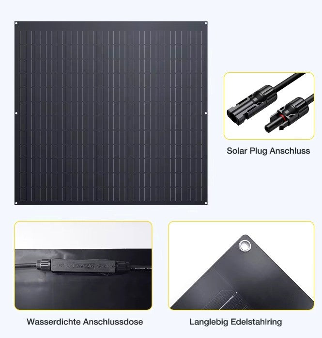 220 Watt-12volt Εύκαμπτο Μονοκρυσταλλικό Flexible Ηλιακό Πάνελ λεπτής μεμβράνης 260 μοιρών -τεμ.1 - ledmania.gr