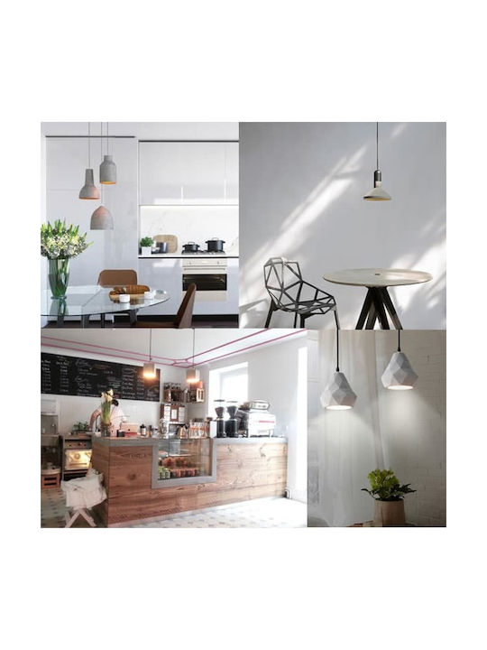 ΚΡΕΜΑΣΤΟ ΦΩΤΙΣΤΙΚΟ 1ΧΕ27 ΤΣΙΜΕΝΤΟ Φ32xH18cm - ledmania.gr