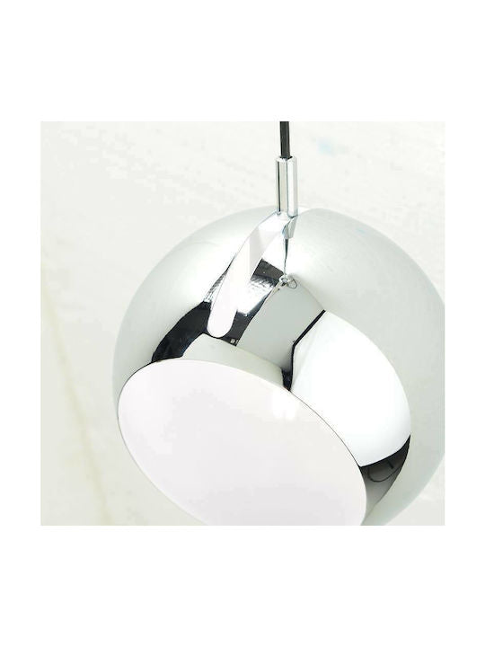 ΚΡΕΜΑΣΤΟ Φ/Σ 1ΧΕ27 ΜΕΤΑΛΛΙΚΟ ΧΡΩΜΙΟ Φ20XH120CM - ledmania.gr