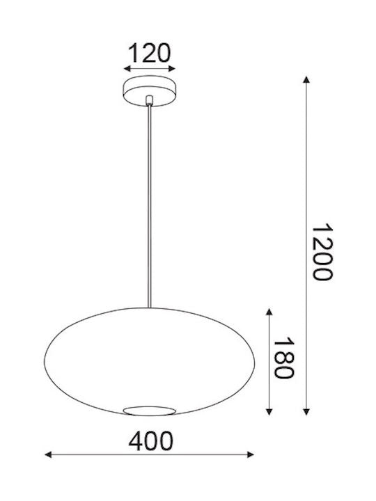ΚΡΕΜΑΣΤΟ 1ΧΕ27 ΟΡΕΙΧΑΛΚΟ ΜΕΤΑΛΛΟ Φ40ΧΗ120CM - ledmania.gr