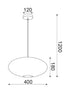 ΚΡΕΜΑΣΤΟ 1ΧΕ27 ΟΡΕΙΧΑΛΚΟ ΜΕΤΑΛΛΟ Φ40ΧΗ120CM - ledmania.gr