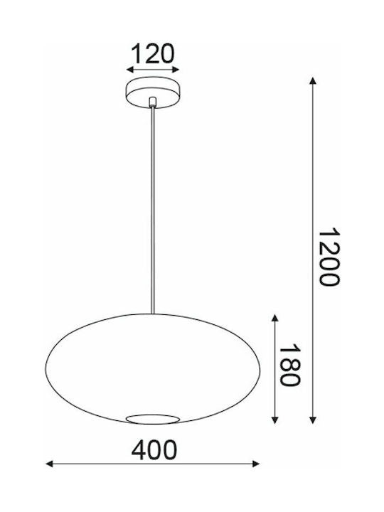 ΚΡΕΜΑΣΤΟ 1ΧΕ27 ΧΑΛΚΙΝΟ ΜΕΤΑΛΛΟ Φ40ΧΗ120CM - ledmania.gr