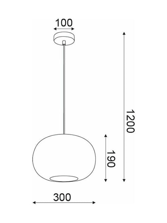ΚΡΕΜΑΣΤΟ 1ΧΕ27 ΧΑΛΚΙΝΟ ΜΕΤΑΛΛΟ Φ30ΧΗ120CM - ledmania.gr