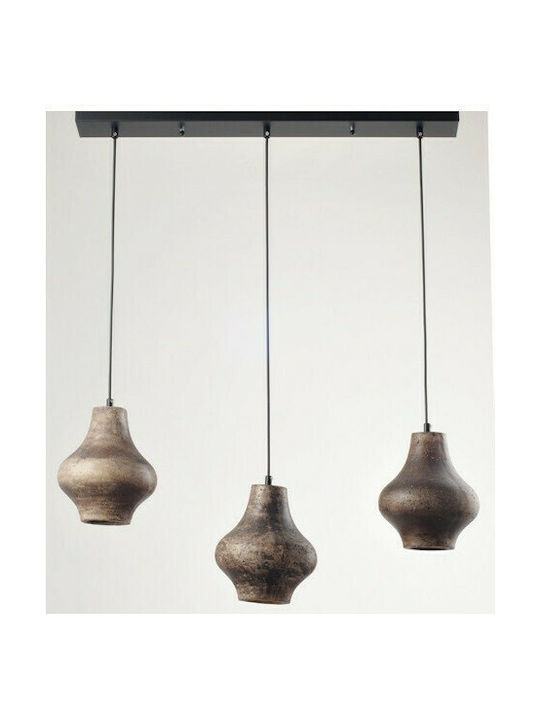 ^ΚΡΕΜΑΣΤΟ Φ/Σ 3ΧΕ27 ΚΑΦΕ ΠΗΛΟΣ Φ20Χ84ΧΗ120CM - ledmania.gr