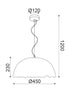^ΚΡΕΜΑΣΤΟ Φ/Σ 1ΧΕ27 ΜΑΥΡΟΣ/ΑΣΗΜΙ ΠΗΛΟΣ Φ45ΧΗ120CM - ledmania.gr