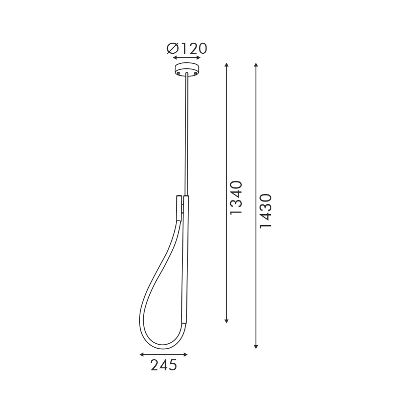 ΚΡΕΜΑΣΤΟ Φ/Σ LED 12W 3000K 536LM MALPO ΜΕΤΑΛΛΙΚΟ + ΣΙΛΙΚΟΝΗ IP20 L18.5*H150 - ledmania.gr
