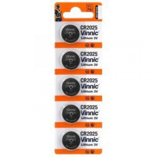 Vinnic Lithium Button Cell CR2025 5BL - ledmania.gr