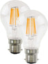 LED FILAMENT A60 B22 230V 7W 4.000K 360° 620Lm Ra80 DUO PACK - ledmania.gr