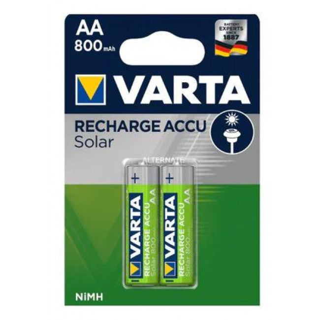 Varta Recharge Accu Solar R06 AA 800mAh Ni-MH 2BL - ledmania.gr