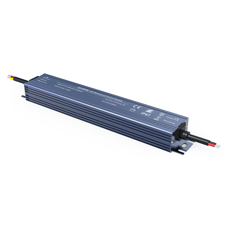 LED CV METAL DRIVER 60W 230V AC- 12V DC 5A IP67 5YRS - ledmania.gr
