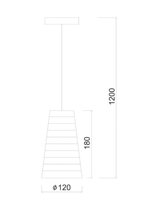 ΚΡΕΜΑΣΤΟ 1XE27 60W Φ13X120cm - ledmania.gr