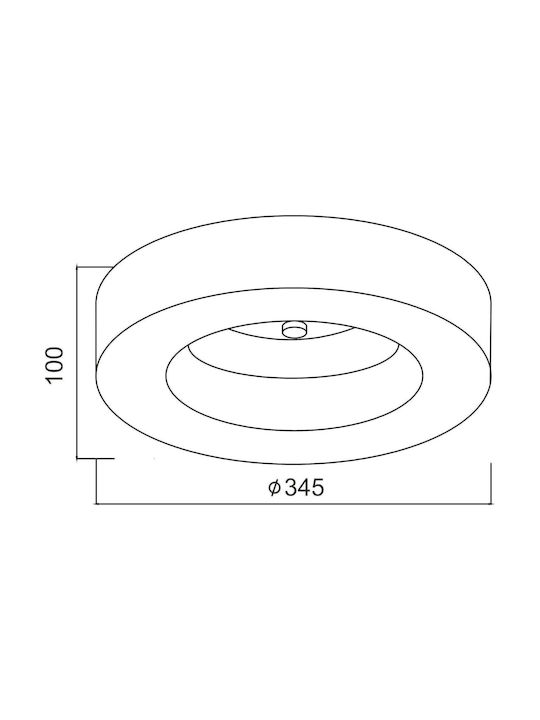 ΠΛΑΦΟΝΙΕΡΑ ΛΕΥΚΗ ΑΚΡΥΛΙΚΗ 1X40W T6 Φ33,5cm - ledmania.gr