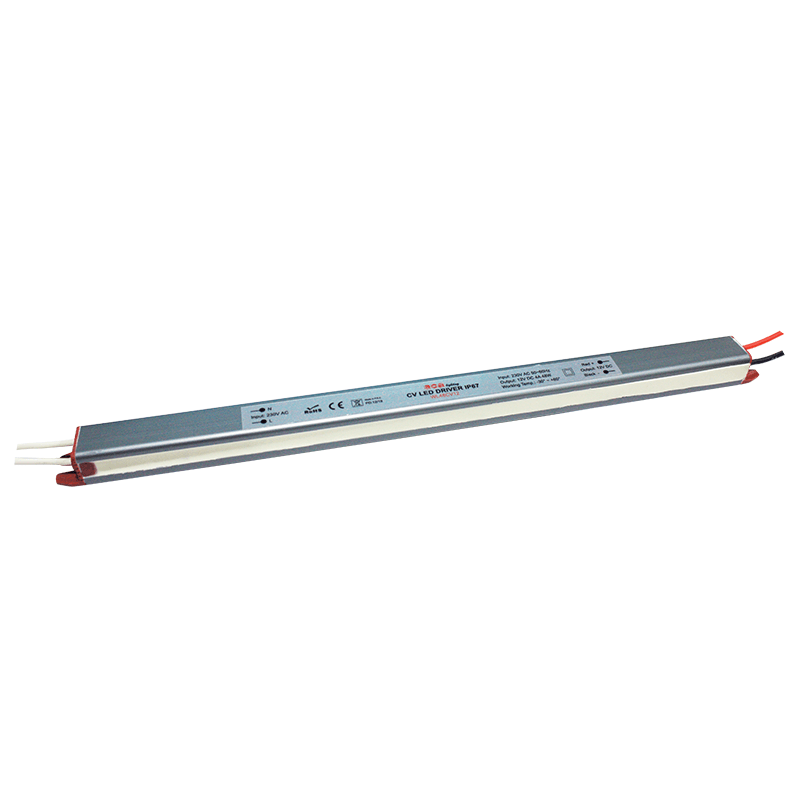 LINEAR METAL CV LED DRIVER 48W 230V AC-12V DC 4A IP67 WITH CABLES - ledmania.gr