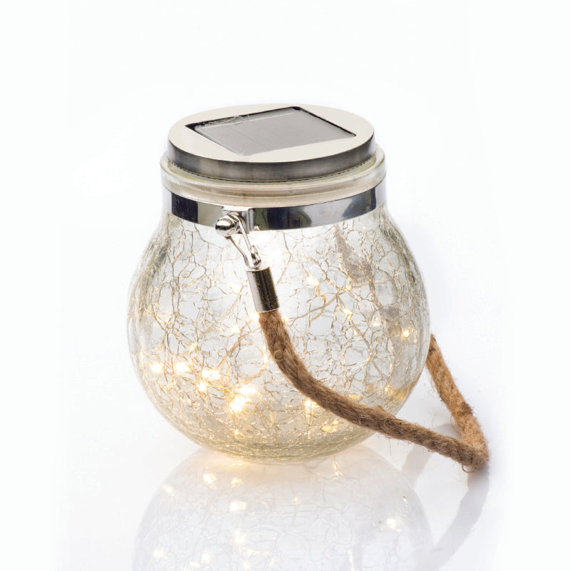 30 WW SOLAR LEDS, ΓΥΑΛ. ΒΑΖΟ. ΛΑΜΠ. ΣΕΙΡΑ, ΜΠΑΤ., ΦΒ ΠΑΝΕΛ, ΑΣΗΜΙ ΚΑΛ. ΧΑΛΚΟΥ, IP44, Φ12.5xH14.5cm - ledmania.gr