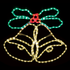 DOUBLE BELLS 288LED ΣΧΕΔΙΟ 8m ΦΩΤΟΣΩΛ RED-GREEN-YELLOW IP65 75x58cm 1.5m ΚΑΛΩΔ - ledmania.gr