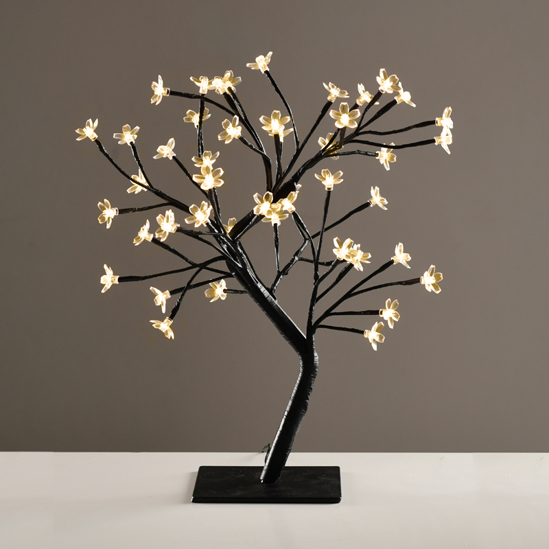 ^ TREE WITH FLOWERS OF SILICONE  36LED ΛΑΜΠΑΚ ΜΕ ΑΝΤΑΠΤΟΡΑ(24V DC)ΘΕΡΜΟ ΛΕΥΚΟ IP20 45cm 3m ΜΑΥΡΟ - ledmania.gr