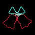 ^ DOUBLE BELLS 72LED ΣΧΕΔΙΟ 3m ΜΟΝΟΚΑΝΑΛ ΦΩΤΟΣΩΛ GREEN-RED ΜΗΧΑΝΙΣΜ FLASH IP44 55x55cm 1.5m ΚΑΛΩΔ - ledmania.gr