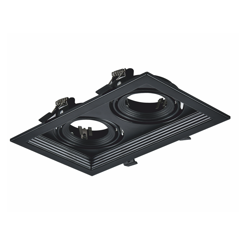 BLACK COLOR SPOT 2xGU10 130x225 - ledmania.gr