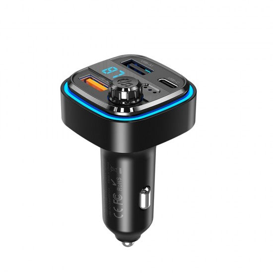 XO FM transmitter BCC08 Bluetooth MP3 car charger 3.1A black - ledmania.gr
