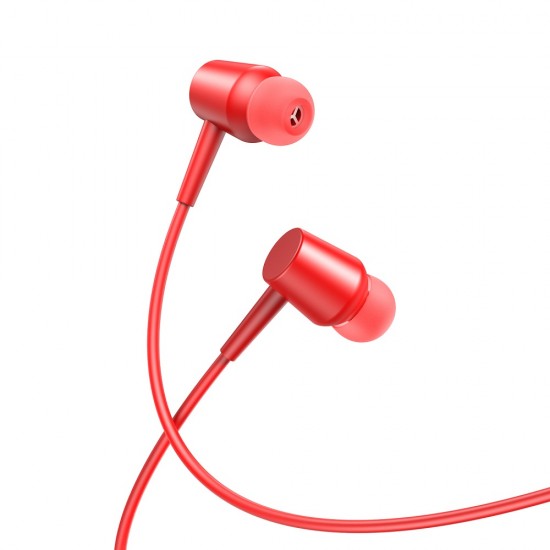 XO EP57 wired headphones with microphone, 3.5mm jack, in-ear, red - ledmania.gr