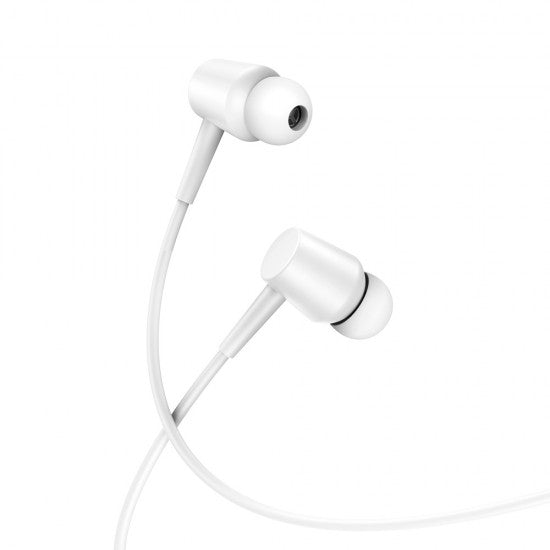 XO EP57 wired headphones with microphone, 3.5mm jack, in-ear, white - ledmania.gr