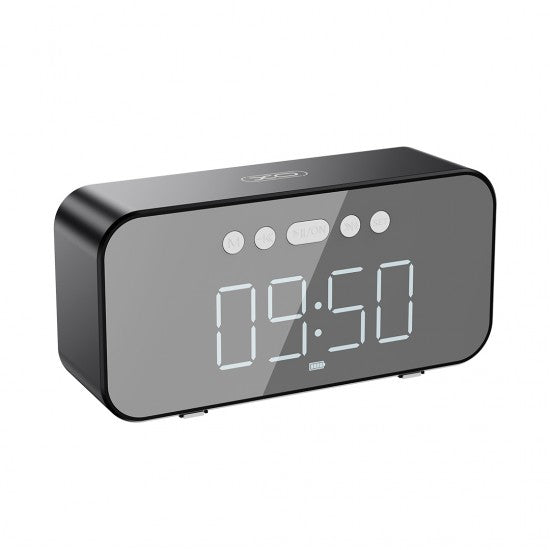 XO wireless speaker F41 alarm clock black - ledmania.gr