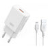 XO L127 USB-A QC18W Φορτιστής Γρήγορης Φόρτισης με Lightning Καλώδιο - ledmania.gr