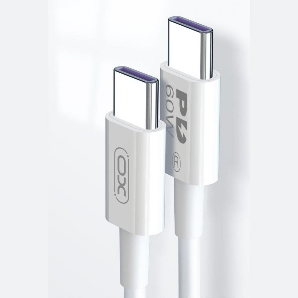 XO NB-Q190A 60W Καλώδιο Φόρτισης + Data Type-C Σε Type-C 1m - ledmania.gr