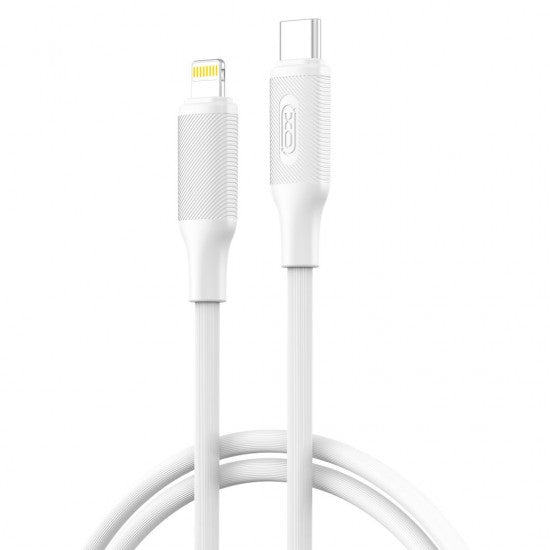 XO NB-Q265A PD 27W Type-C Σε Lightning Μινιμαλιστικό Καλώδιο (Λευκό) - ledmania.gr