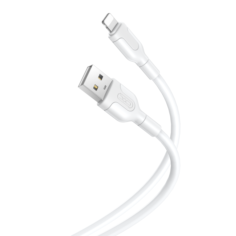 XO cable NB212 USB - Lightning 1,0 m 2,1A white(FOR IPHONE) - ledmania.gr