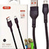 XO Braided USB 2.0 to micro USB Cable Μαύρο 1m (NB55) - ledmania.gr