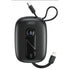 XO PR246 POWERBANK PD 20W + 22.5W(IP) ΜΕ ΕΝΣΩΜΑΤΩΜΕΝΟ ΚΑΛΩΔΙΟ TYPE-C ΚΑΙ LIGHTNING , ΟΘΟΝΗ, 10000mAh , ΜΑΥΡΟ - ledmania.gr