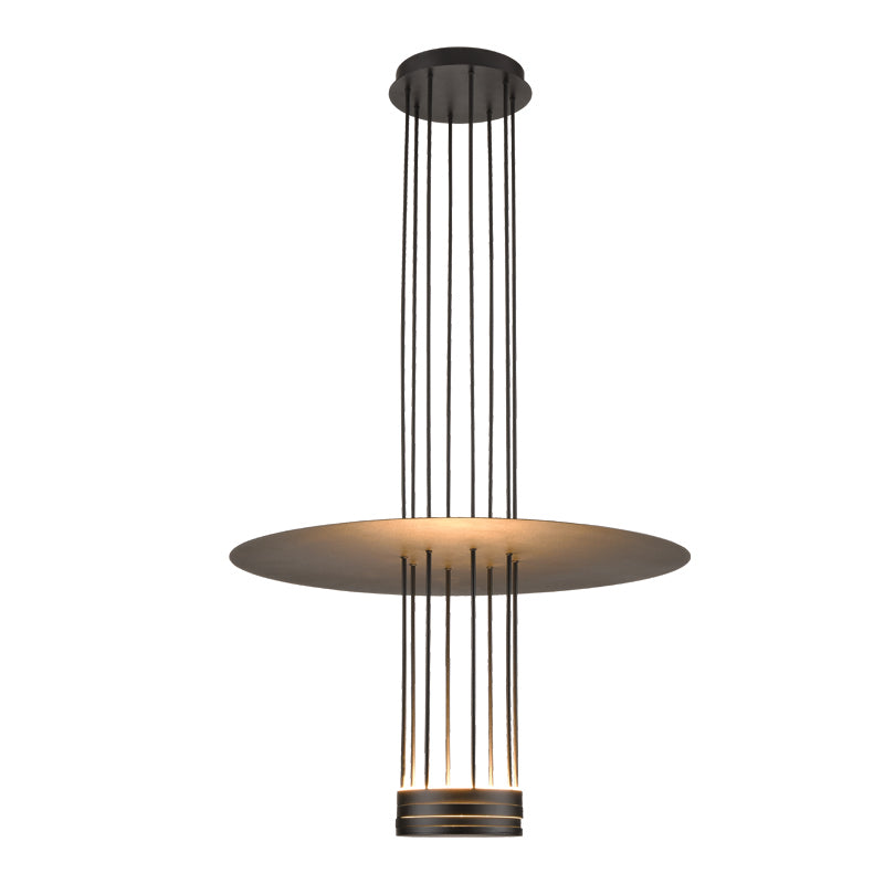 ^ΚΡΕΜΑΣΤΟ Φ/Σ LED 18W 3000K 1260LM ELIA ΜΑΥΡΟ ΜΕΤ/ΚΟ IP20 D60XH104CM - ledmania.gr