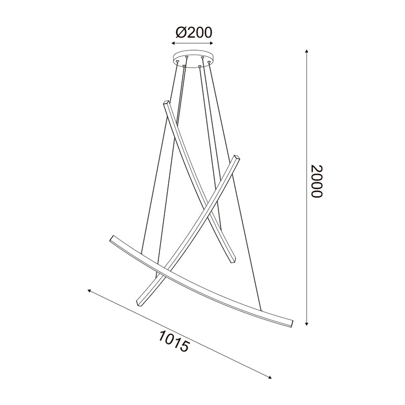 ^ΚΡΕΜΑΣΤΟ Φ/Σ LED 60W 3000K 4200LM NAAVA ΜΑΥΡΟ ΑΛΟΥΜΙΝΙΟ IP20 102X15X110CM - ledmania.gr