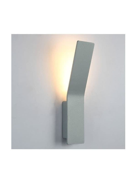 ΕΠΙΤΟΙΧΟ Φ/Σ LED 6W 3000K ΑΛΟΥΜΙΝΙΟ ΓΚΡΙ 33,5X7X10CM - ledmania.gr