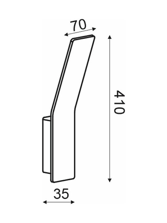 ΕΠΙΤΟΙΧΟ Φ/Σ LED 9W 3000K ΑΛΟΥΜΙΝΙΟ ΜΑΥΡΟ 40X7X12CM - ledmania.gr