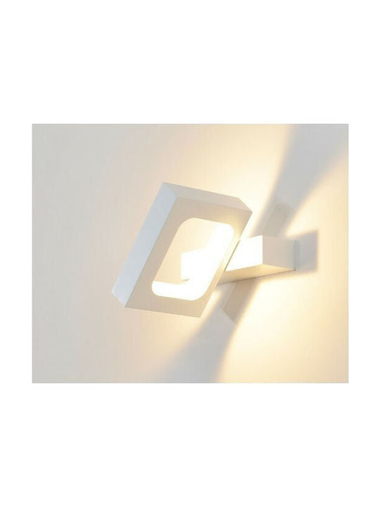ΕΠΙΤΟΙΧΟ Φ/Σ LED 6W 3000K ΑΛΟΥΜΙΝΙΟ ΛΕΥΚΟ 14,5X13X3CM - ledmania.gr