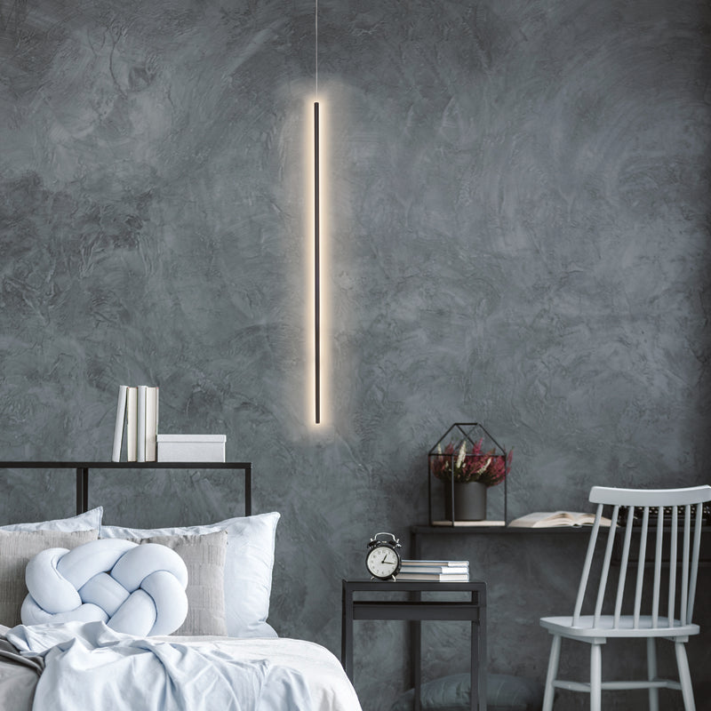 ΚΡΕΜΑΣΤΟ Φ/Σ LED 18W DIM ΑΦΗΣ 3000K 920LM AVENUE ΜΑΥΡΟ ΜΕΤ/ΚΟ IP20 D8XD1,8XH250CM - ledmania.gr