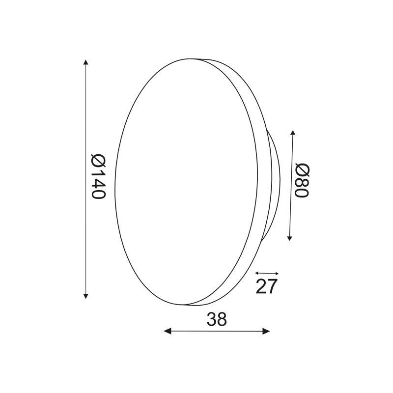 ECLIPSE-ΦΩΤΙΣΤΙΚΟ ΕΠΙΤΟΙΧΟ/ΟΡΟΦΗΣ ΚΡΕΜ/ΜΠΕΖ MDF LED SMD 5W 3000Κ 400LM IP20 ΚΥΚΛΟΣ Φ14XH3,6CM
