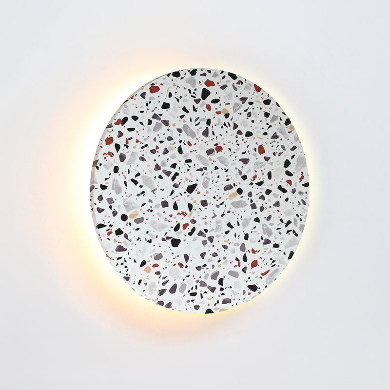 ΕΠΙΤΟΙΧΟ Φ/Σ LED 24W 3000Κ 1920LM TERRAZZO MDF ΚΥΚΛΟΣ Φ40ΧΗ3,6CM ECLIPSE - ledmania.gr