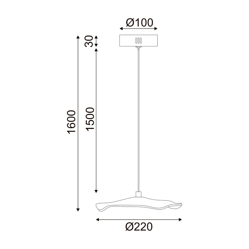 ^ΚΡΕΜΑΣΤΟ Φ/Σ LED 5W 3000K 400LM NINFEA ΟΡΕΙΧΑΛΚΟ ΜΕΤ/ΚΟ IP20 D22XH160CM - ledmania.gr
