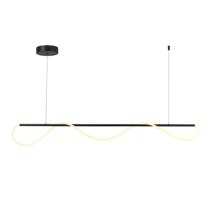 ^ΚΡΕΜΑΣΤΟ Φ/Σ LED 60W 3000K 3300LM KYMA ΜΑΥΡΟ ΜΕΤ/ΚΟ IP20 190Χ6XΗ215CM - ledmania.gr