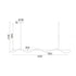 ^ΚΡΕΜΑΣΤΟ Φ/Σ LED 60W 3000K 3300LM KYMA ΜΑΥΡΟ ΜΕΤ/ΚΟ IP20 190Χ6XΗ215CM - ledmania.gr