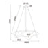 ^ΚΡΕΜΑΣΤΟ Φ/Σ LED 36W 3000K 2100LM KYMA ΜΑΥΡΟ ΜΕΤ/ΚΟ IP20 D60XH230CM - ledmania.gr
