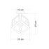 GLOBOSTAR® CUBE 00799 Μοντέρνο Φωτιστικό Οροφής με Ντουί 1 x E27 AC 220-240V IP20 - Μαύρο & Χρυσό - Μ25 x Π25 x Υ25cm - ledmania.gr