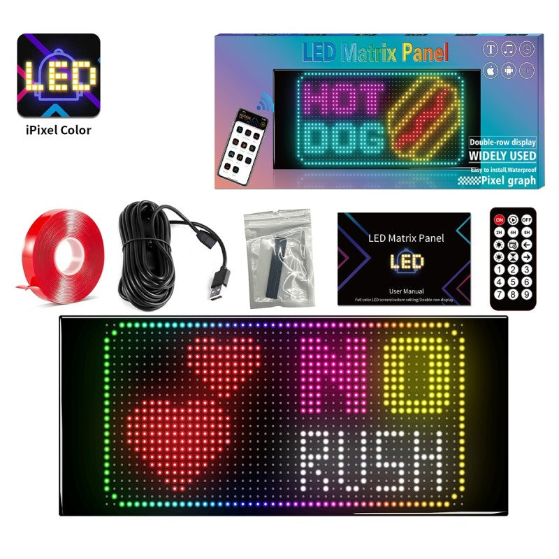 GLOBOSTAR® MATRIX GLB-106-0006 Κυλιόμενη Ψηφιακή Επιγραφή / Κορνίζα 27x12cm P4 48x24 Pixel LED 10W AC 220-240V Αδιάβροχο IP65 Πολύχρωμο RGB - Bluetooth Control μέσω iPIXEL APP - Μ27 x Π0.4 x Υ12cm - 2 Χρόνια Εγγύηση