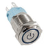 GLOBOSTAR® BUTTON 70773 Φωτιζόμενος Χωνευτός Διακόπτης On/Off LED AC 220-240V 1 x 3A 690W Max Αδιάβροχο IP65 Μπλε - Μ1.8 x Π1.8 x Υ2cm - 2 Χρόνια Εγγύηση
